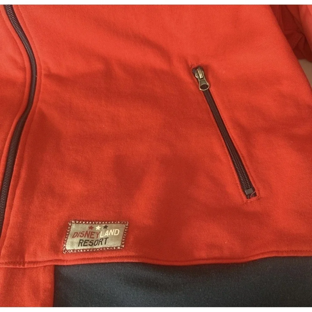 Disney Parks Jacket Mens XL‎ Red Hooded Full Zip Disneyland Resort Mickey 55